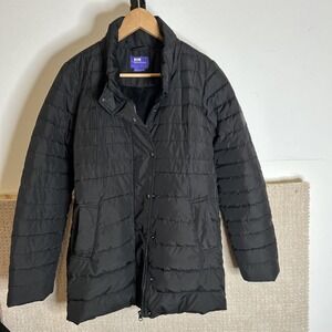 Seraphine Maternity Down Puffer Jacket Black Sz 6 Adjustable Side Zippers